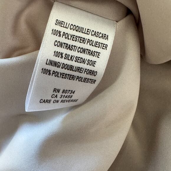 Bcbgmaxazria Embellished Champagne Cocktail Dress NWT Size 12 Rhinestones V Neck - Picture 5 of 9